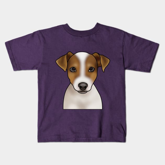 Jack Russell Terrier Dog Portrait Kids T-Shirt by JadeMadeThis